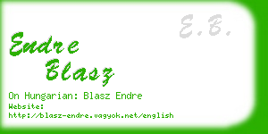 endre blasz business card